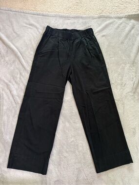 J. Crew Black Elastic-Waist Chinos